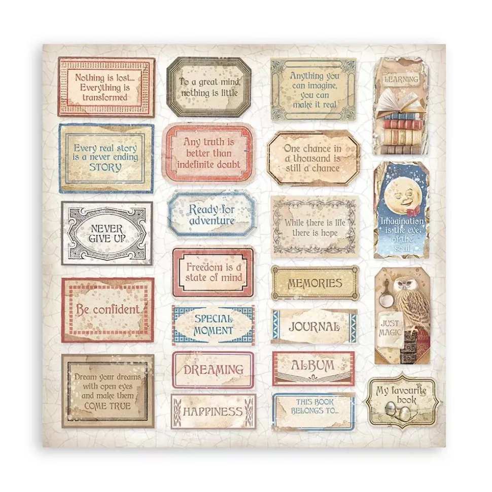 Set de scrapbooking Vintage Library Stamperia 20x20cm