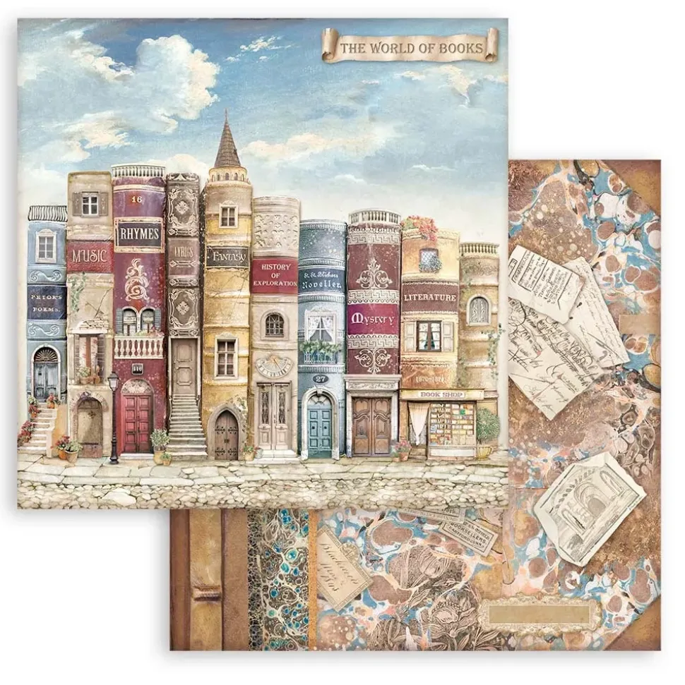 Set de scrapbooking Vintage Library Stamperia 30x30cm