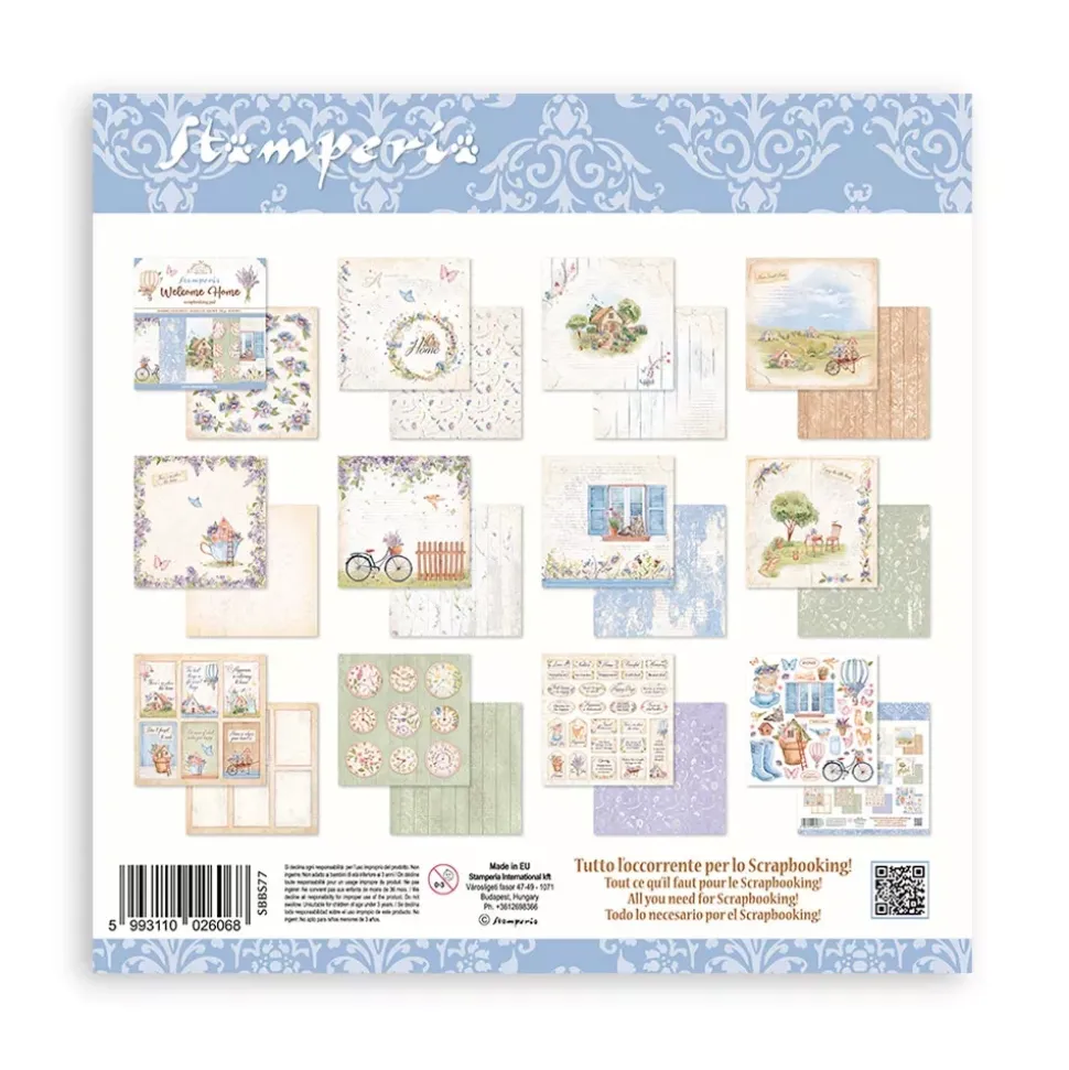 Set de Scrapbooking Welcome Home Create Happiness Stamperia 20x20cm