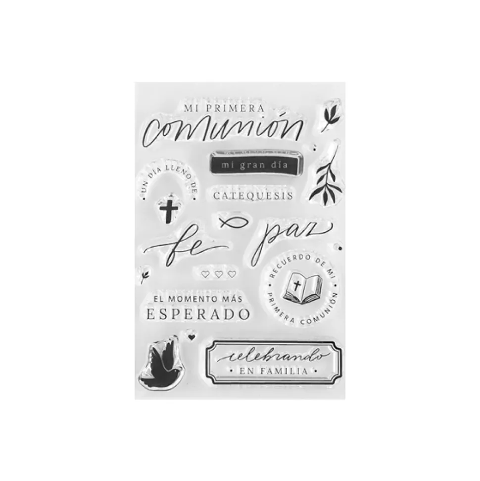 Set de sellos acrílicos Comunión Edelweiss Memory Loquer Lora Bailora