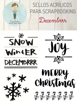 Set de sellos acrílicos Decembrrr Cocoloko