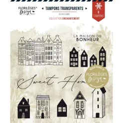 Set de Sellos Acrílicos Dulce Hogar Enchantement Florilèges Design