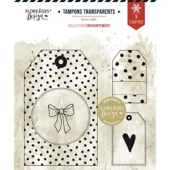 Set de Sellos Acrílicos Etiquetas Enchantement Florilèges Design