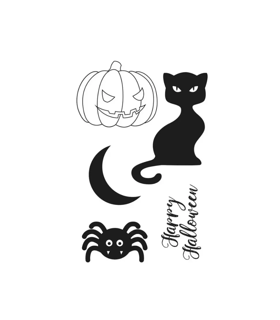 Set de sellos acrílicos Feliz Halloween Artemio