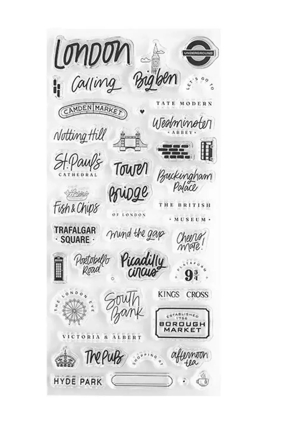 Set De Sellos Acrílicos London Memory Loquer Lora Bailora