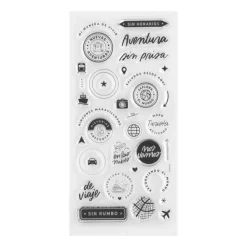 Set de sellos acrílicos Modo Avión Memory Loquer Lora Bailora