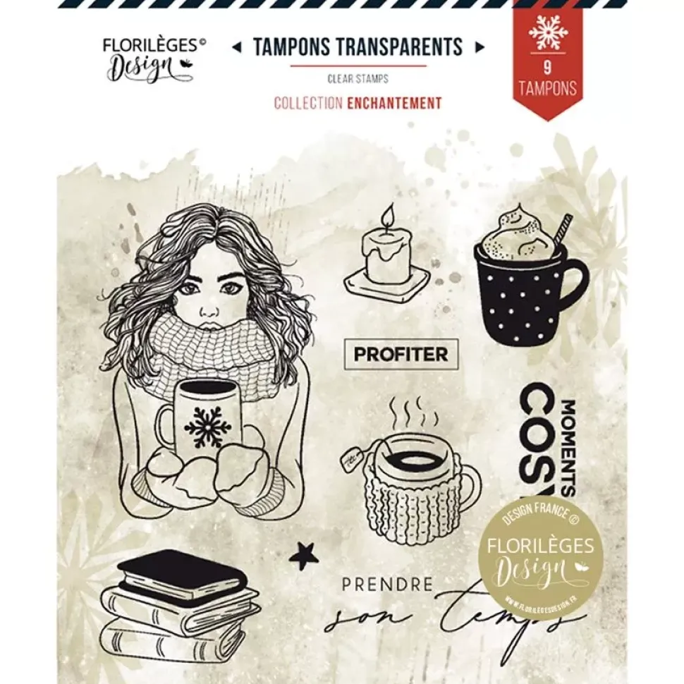 Set de Sellos Acrílicos Tu Momento Enchantement Florilèges Design