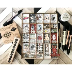 Set de sellos acrílicos Wonderful time Christmas Cocooning Florilèges Design