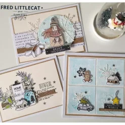 Set de sellos acrílicos Wonderful time Christmas Cocooning Florilèges Design