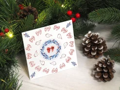 Set de Sellos de Madera Redondos Christmas Berries Artemio