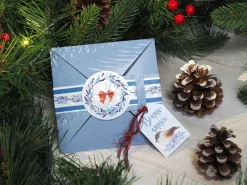 Set de Sellos de Madera Redondos Christmas Berries Artemio