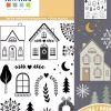 Set de sellos transparentes Home for Christmas Artemio