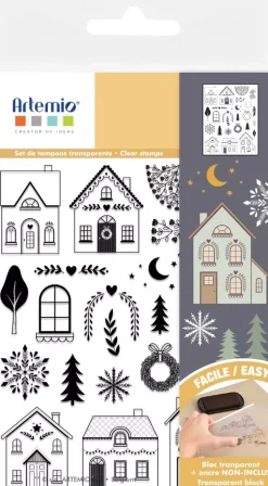 Set de sellos transparentes Home for Christmas Artemio