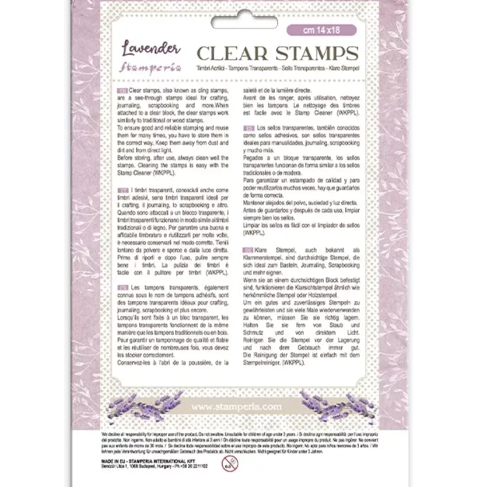 Set de sellos transparentes Lavender Stamperia