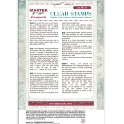 Set de sellos transparentes Borde y Círculos Master of Magic Stamperia