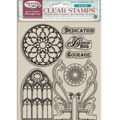 Set de sellos transparentes Elementos Góticos Master of Magic Stamperia