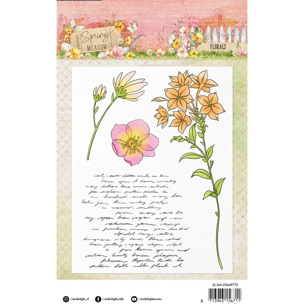 Set de sellos transparentes Florals Spring Meadow Studio Light