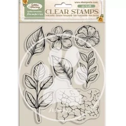 Set de sellos transparentes Romantic Golden Harmony Stamperia