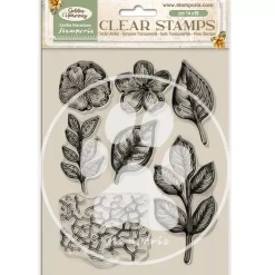 Set de sellos transparentes Romantic Golden Harmony Stamperia