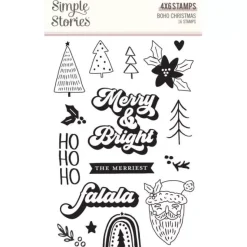 Set de sellos transparentes Boho Christmas Simple Stories