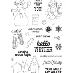 Set de sellos transparentes Winter Farmhouse Simple Stories