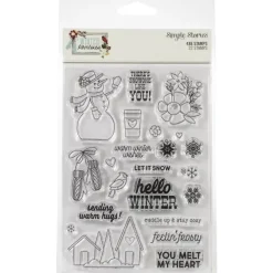 Set de sellos transparentes Winter Farmhouse Simple Stories