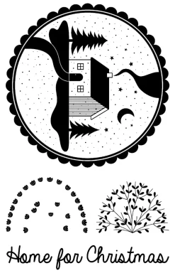 Set de Sellos transparentes Casa Home for Christmas Artemio