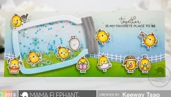 Set de sellos transparentes Little Chickie Agenda Mama Elephant