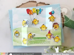 Set de sellos transparentes Little Chickie Agenda Mama Elephant