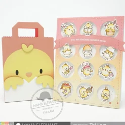 Set de sellos transparentes Little Chickie Agenda Mama Elephant