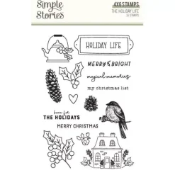Set de sellos transparentes The Holiday Life Simple Stories