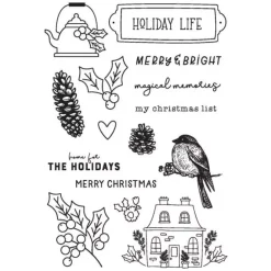 Set de sellos transparentes The Holiday Life Simple Stories