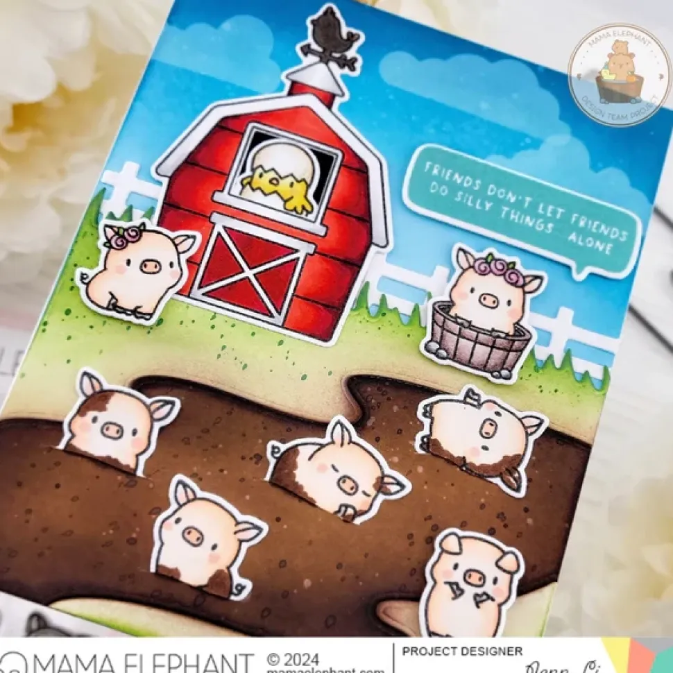 Set de sellos transparentes Little Pig Agenda Mama Elephant