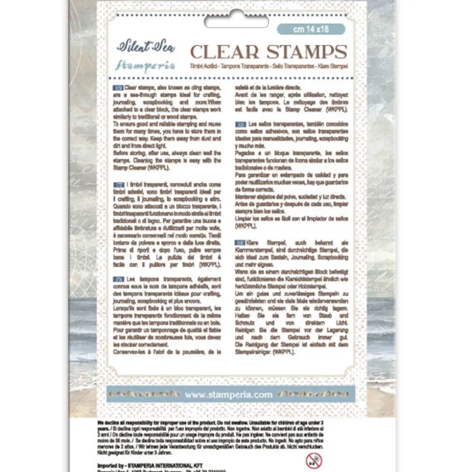 Set de sellos transparentes Paisaje Silent Sea Stamperia