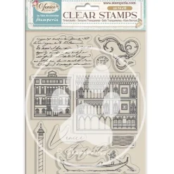 Set de sellos transparentes Venice City Of Art Stamperia