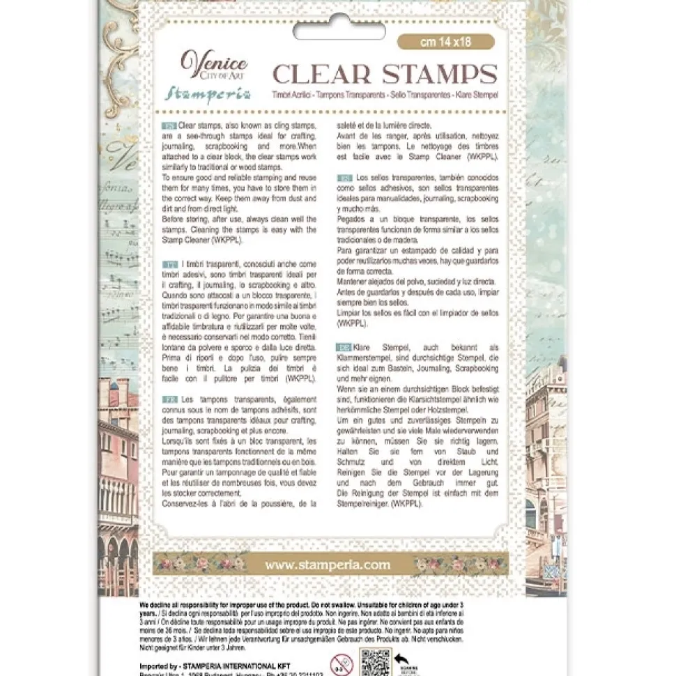 Set de sellos transparentes Venice City Of Art Stamperia