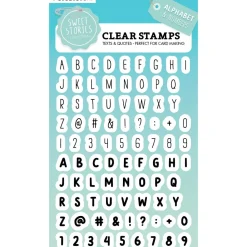 Set de sellos transparentes Alphabet & Numbers Sweet Stories Studio Light