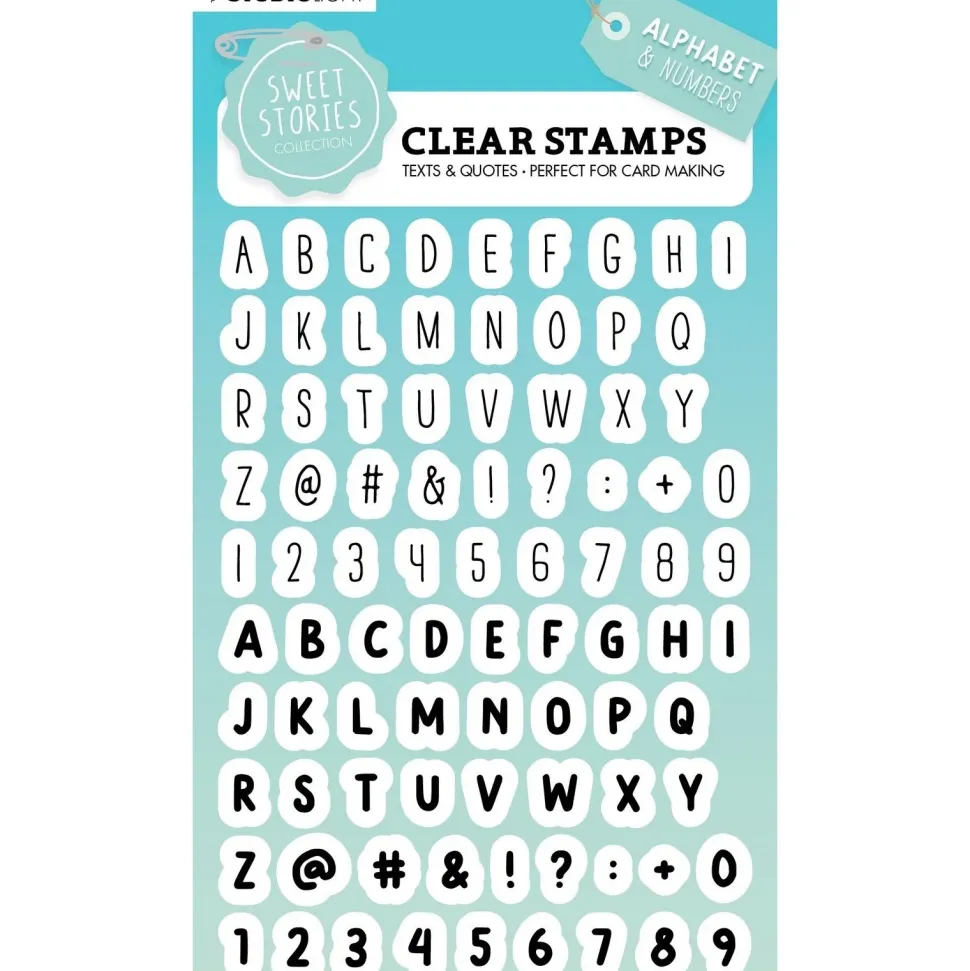 Set de sellos transparentes Alphabet & Numbers Sweet Stories Studio Light