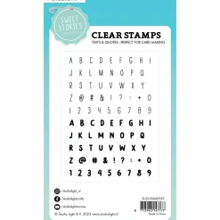 Set de sellos transparentes Alphabet & Numbers Sweet Stories Studio Light