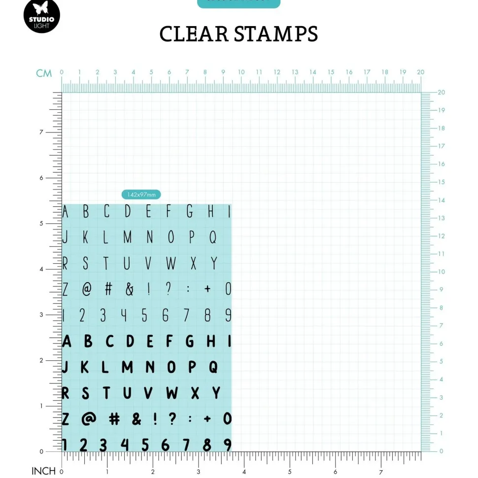 Set de sellos transparentes Alphabet & Numbers Sweet Stories Studio Light