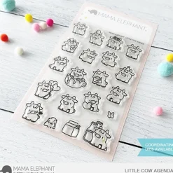 Set de sellos transparentes Little Cow Agenda Mama Elephant