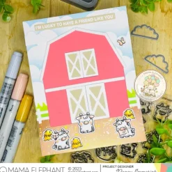 Set de sellos transparentes Little Cow Agenda Mama Elephant