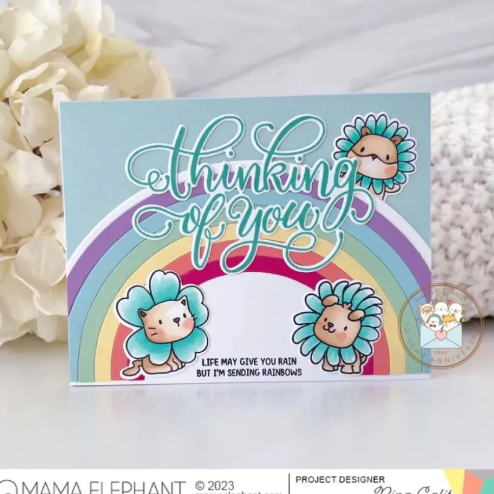 Set de sellos transparentes Flower Friends Mama Elephant