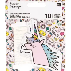 Set de tags con cordel Unicorn Rico