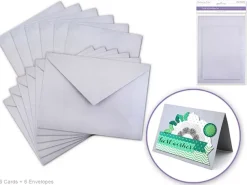 Set de tarjetas y sobres Plata Multicraft A6