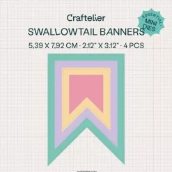 Set de troqueles Esenciales Mini Banderines Craftelier