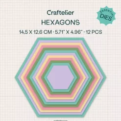 Set de troqueles Esenciales Hexágono Craftelier