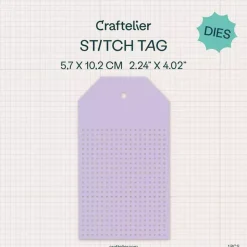 Set de troqueles Esenciales Tag Cosido Craftelier