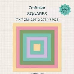 Set de Troqueles Esenciales Mini Cuadrados Craftelier