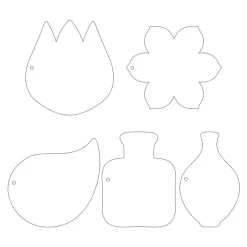 Set Die-Cuts Light Chipboard Album Base Flowerish P13 15x15cm